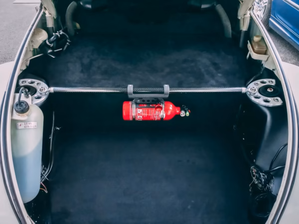 SET | Feuerlöscher | 25mm Domstreben Adapter & Quick-Release Halter & 1KG KFZ-Feuerlöscher