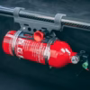 SET | Feuerlöscher | 25mm Domstreben Adapter & Quick-Release Halter & 1KG KFZ-Feuerlöscher