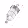 Benzinfilter Aluminium Schwarz | für 8mm Schlauch | Universal